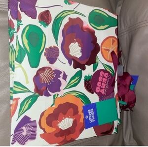 Tabitha Brown Floral Gift Bag, Colorful Sides, New
